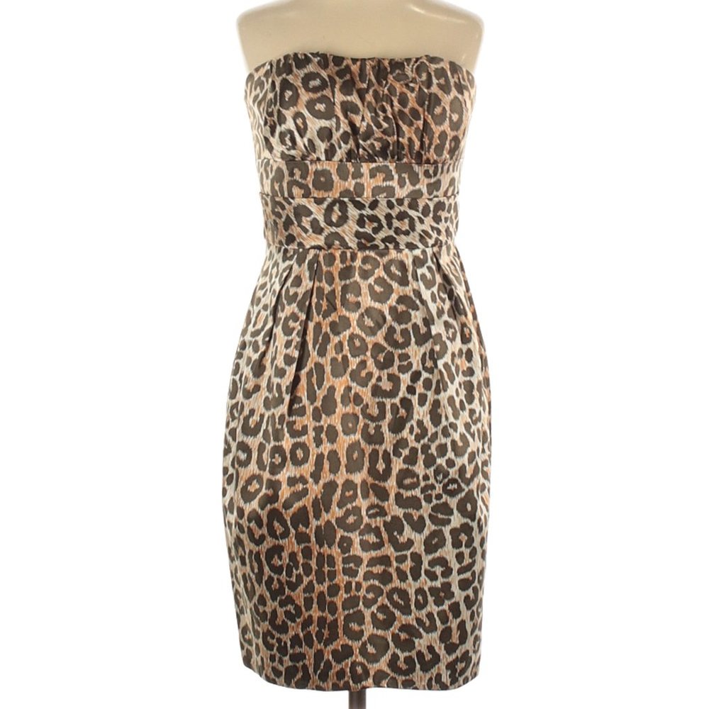 NWT Single Dress Silk Leopard Cocktail Dress